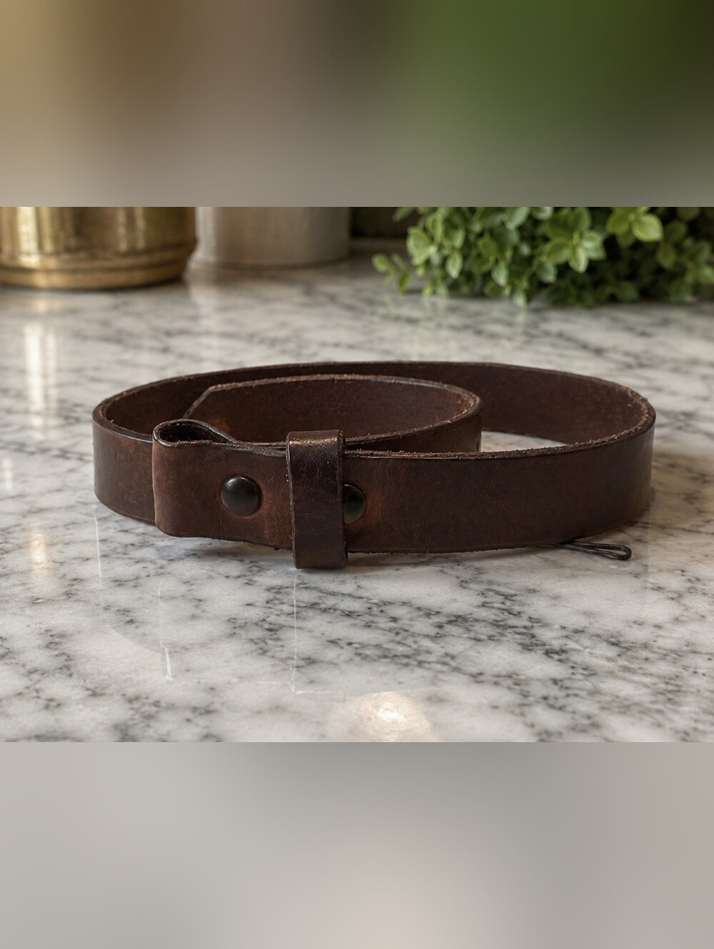 Hand made leather waist belt size xxs